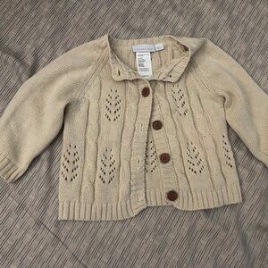 Elegant Baby Cream Cardigan Infant 6M